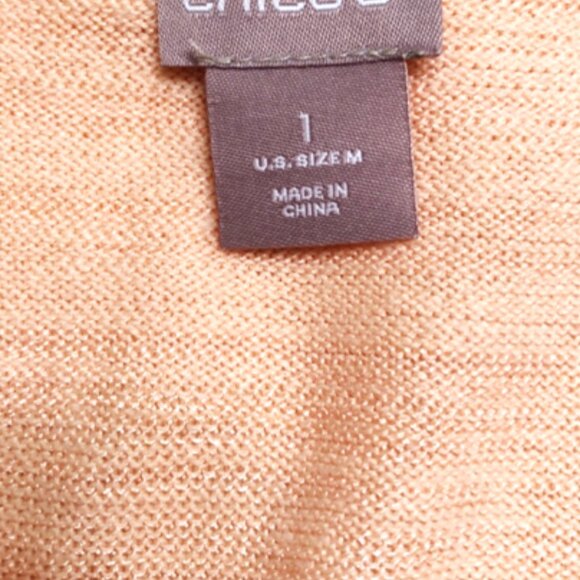 Chico's Women's Tank Top, Peach Knit, Sleeveless, Medium - Picture 7 of 9